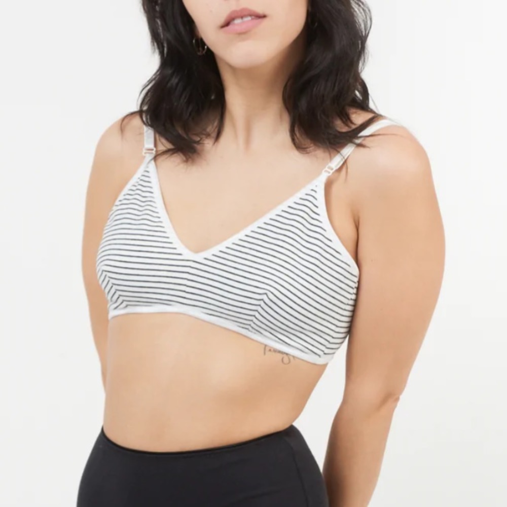 Brook There Triangle Bra : Organic Cotton : Striped!